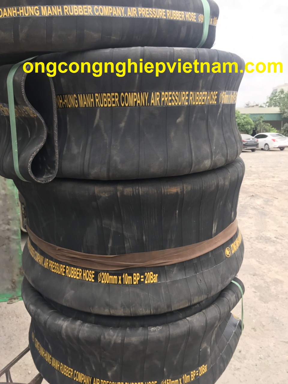 ống cao su bố vải phi 150 